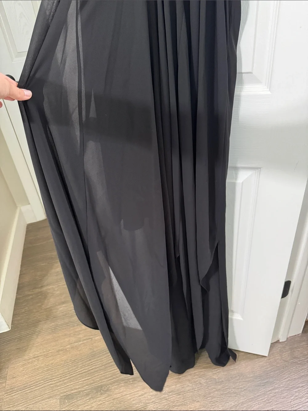 Michael Kors Black Sleeveless V-Neck Flowy Maxi Dress